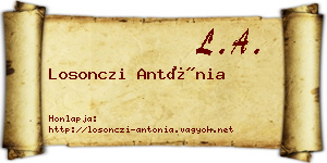 Losonczi Antónia névjegykártya