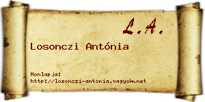 Losonczi Antónia névjegykártya